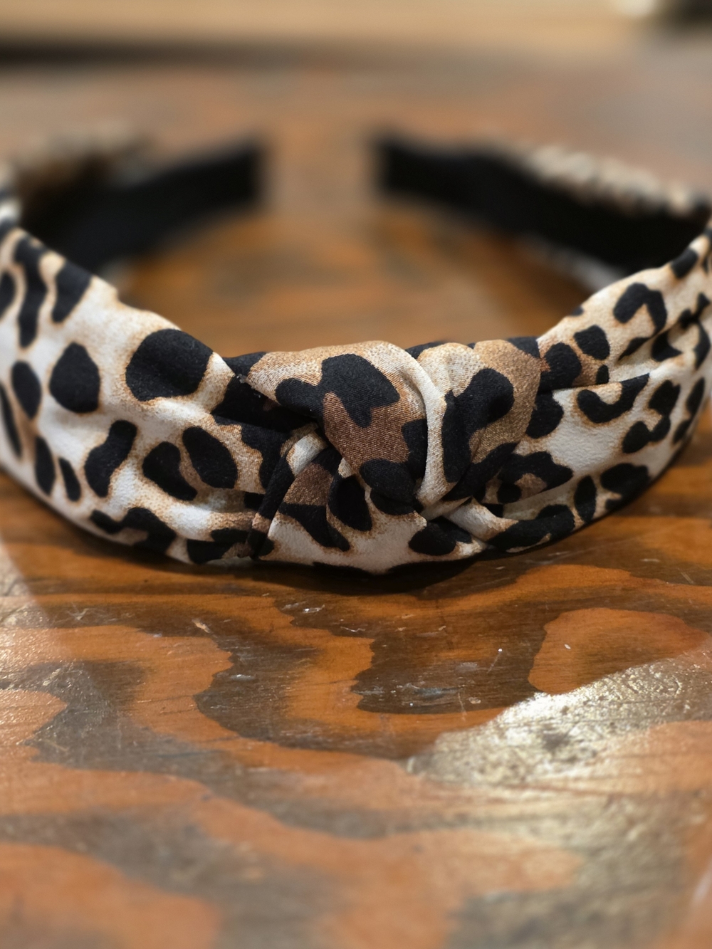 Leopard Print Knotted Headband